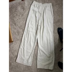 2 HEARTS, Small, Pants, Tan (55% Linen) (Y2K) (Made in USA)